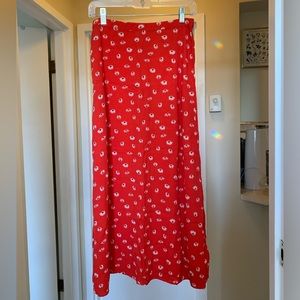 Aritzia Wilfred printed slip skirt size 8 (fits like 6)